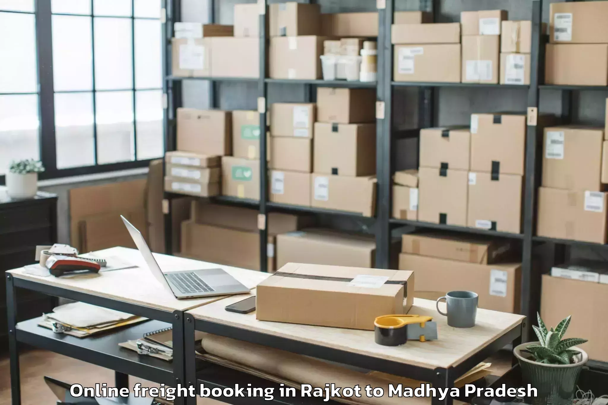 Rajkot to Jiwaji University Gwalior Online Freight Booking Booking